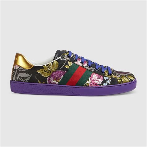 gucci ace floral jacquare low-top sneaker|gucci ace interlocking g.